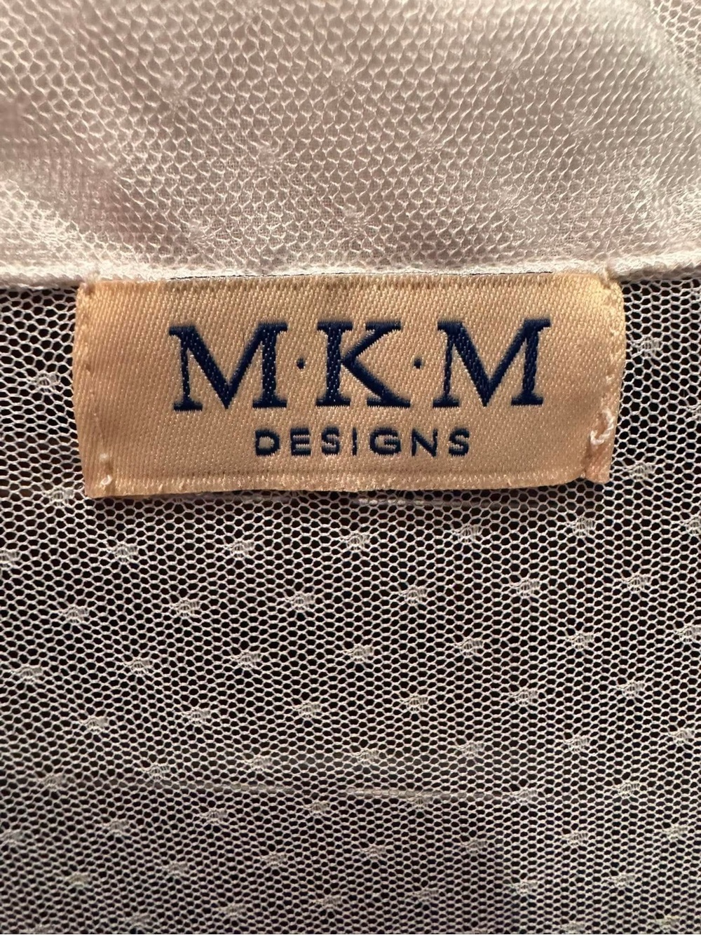 MKM Designs White Sheer Dot-Panel Button Front Blouse 3X - Picture 5 of 5